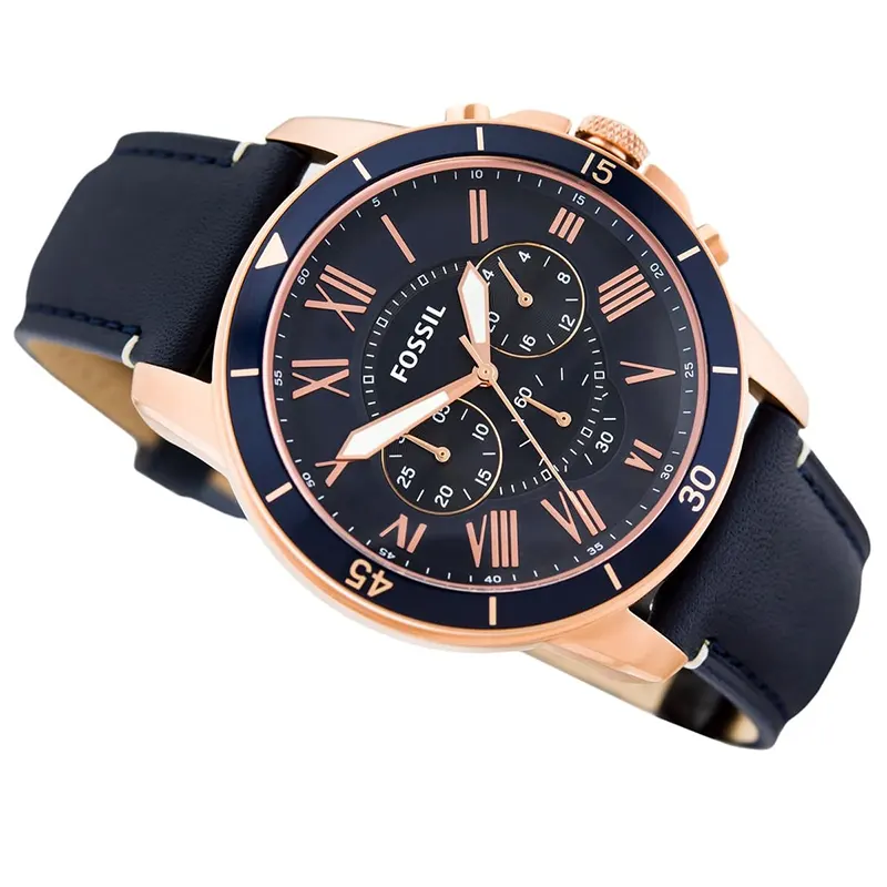 Fossil Grant Chronograph Blue Dial Men's Watch- FS5237